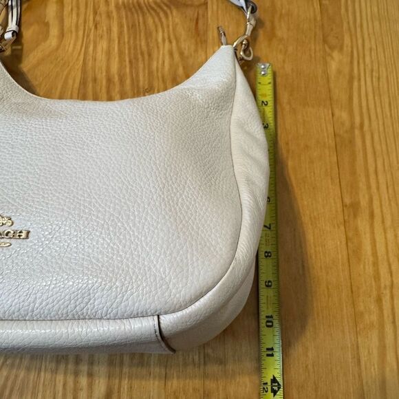 COACH Jules Hobo Leather Shoulder Handbag White C9190 - Picture 10 of 16